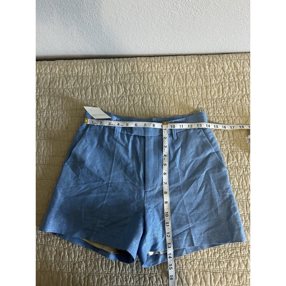 ZADIG & VOLTAIRE Women's Please Linen Blend Shorts Blue Sparkle NWT Size XS - Picture 7 of 9
